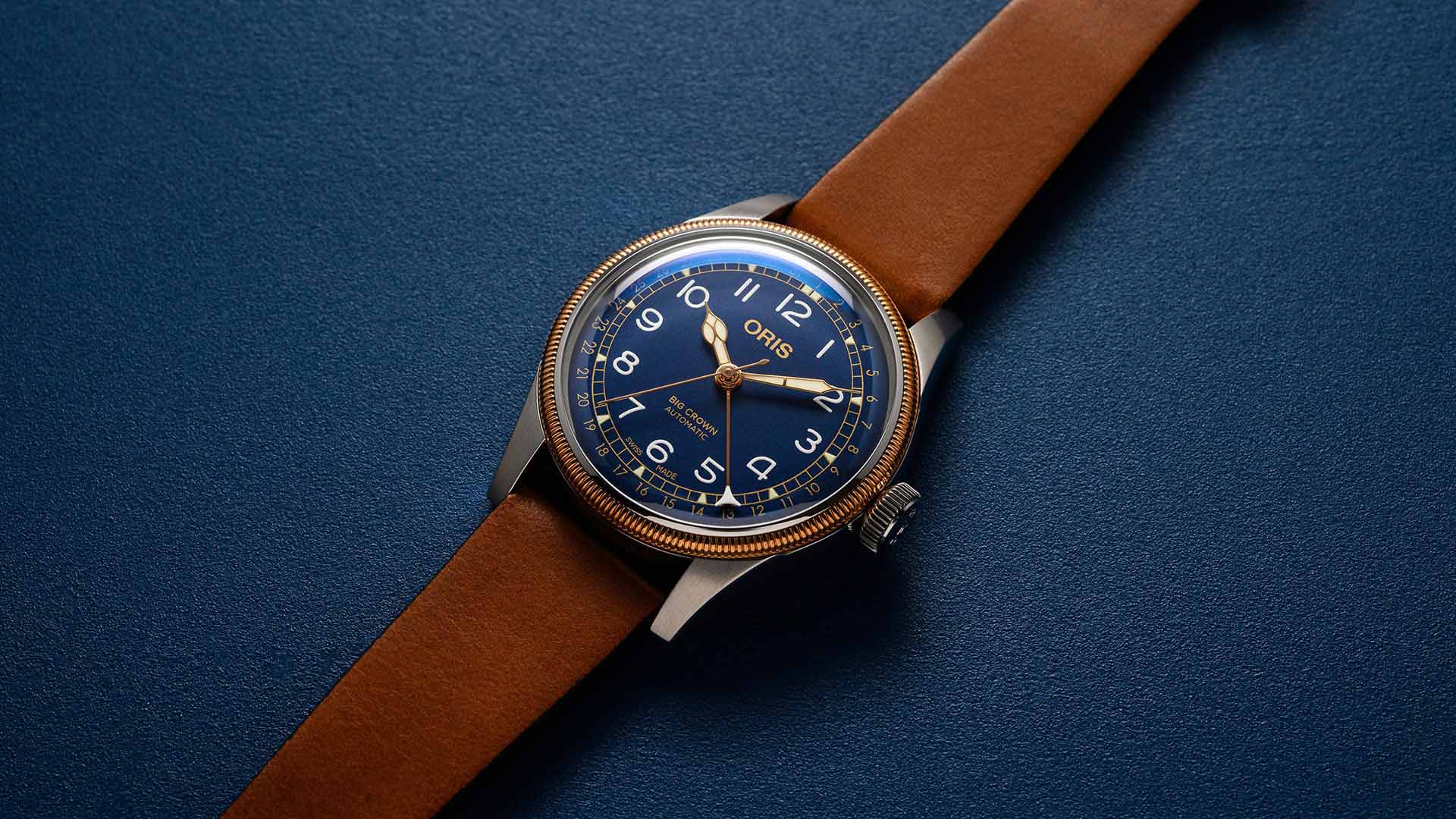 Оригинальные часы Oris Oris Big Crown Pointer Date 01 754 7741 4365-07 5 20 58 механические калибр механизма 754 общий вид